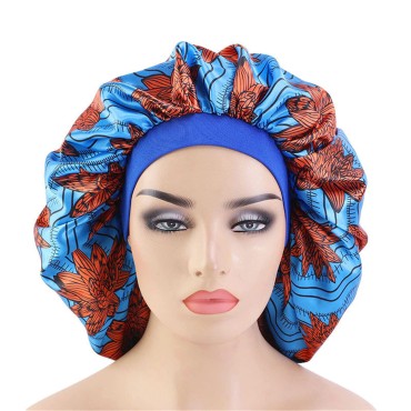 4 Pieces Extra Large Satin Bonnet Sleep Cap Elasti...