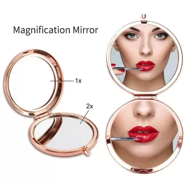GAOLZIUY Bonus Daughter Gifts from Mom Rose Compact Mirror Gifts for Bonus Daughter Birthday Wedding Gift Makeup Mirror Graduation Gifts Ideas for Daughter