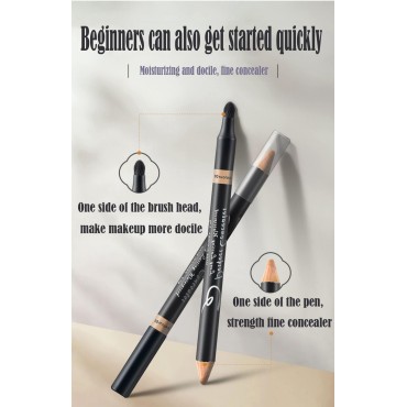 AKARY Concealer Pencil, 2 in 1 Dual-Sided Full Ran...