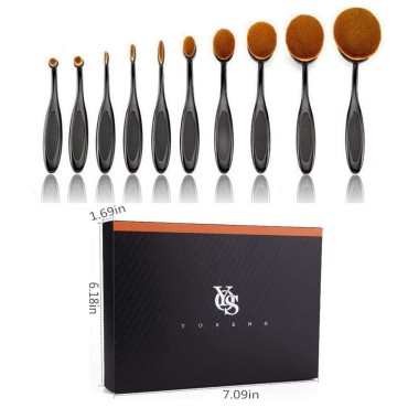 Yoseng Makeup Brush Set of 10 New Fashionable Crea...