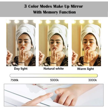 BENDIC Vanity Mirror Makeup Mirror with Lights,10X...