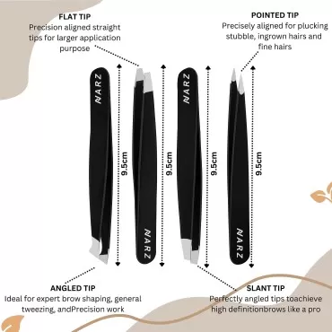 4Pcs Professional Tweezer for Facial Hair Women & ...