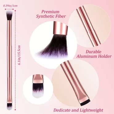 24 Pcs Eyeshadow Smudge Brush 2 in 1 Eyeshadow Bru...