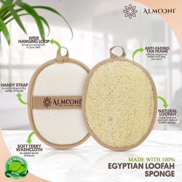 Almooni Premium Exfoliating Loofah Pad Body Scrubb...