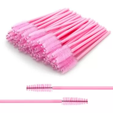 200PCS Pink Eyelash Brush, Disposable Eyelash Masc...