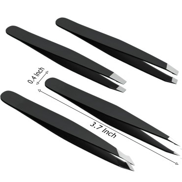 (4 Pack) Tweezers Set - Professional High Grade St...