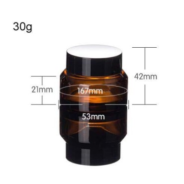 15g/20g/30g Empty Refillable Amber GlassCosmetic C...