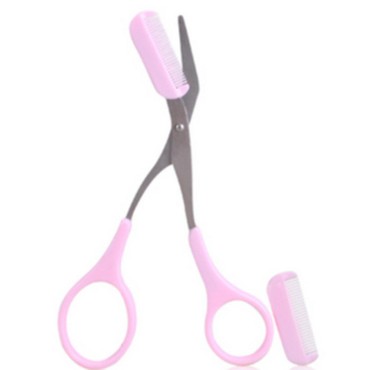 1PCS Pink Eyebrow Shaving Scissors Comb For Girls ...