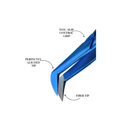 Fiber Tip Lash Tweezer For Eyelash Extension Tweez...