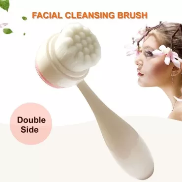 Double Side Brush with Soft Bristles for Skin Care...