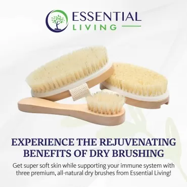 Essential Living: 3-Piece Dry Brushing Spa Kit - 1...