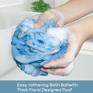 OndaptuLoofahs Bath Sponge Shower Pouf Ball,Mesh B...