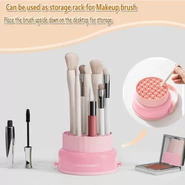 Makeup Brush Cleaning Mat 2 in 1 Silicone Makeup B...