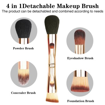 Velony Vacay 4 in 1 Makeup Brush Set, Travel Size ...