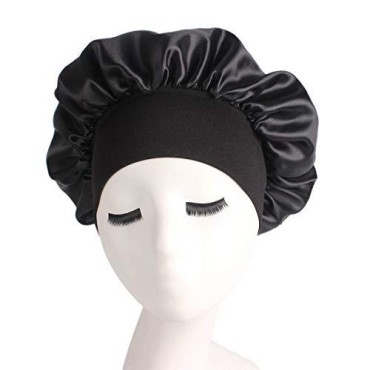 DEPHNARSA 6PCS Large Satin Bonnet Sleeping Caps So...