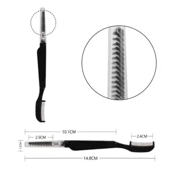 4 Pcs Folding Eyelash Comb Dou Eyebrow Brush with ...