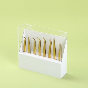 Dust-proof 8 Holes Tweezers Holder, Eyelash Extens...