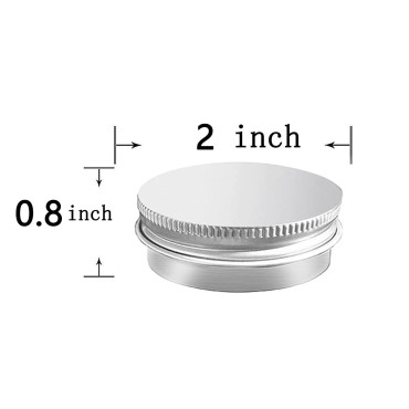 20 Pack 1 oz Aluminum Tin Jar with Screw Lid 30 ml...