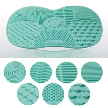 2 Packs Makeup Brush Cleaning Mat, Silicone Makeup...