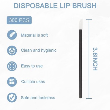 SONSENAI 300Pcs Disposable Lip Brushes Make Up Bru...