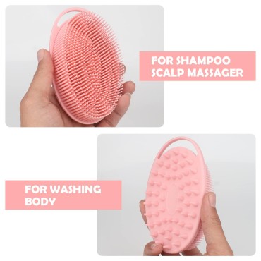 YONOY 2 Pack Silicone Body Scrubber, 2 in 1 Bath a...