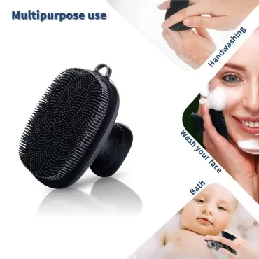 Silicone Face Scrubber for Men, Facial Cleansing B...