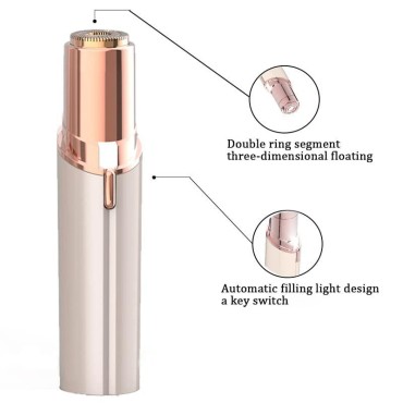 sterope Women Facial Hair Removal,Electric Face Razors for Women USB Rechargeable,Hair Remover Device for Face Painless Hair Trimmer,for Lip,Mustache, Chin?Bikini (Gold)