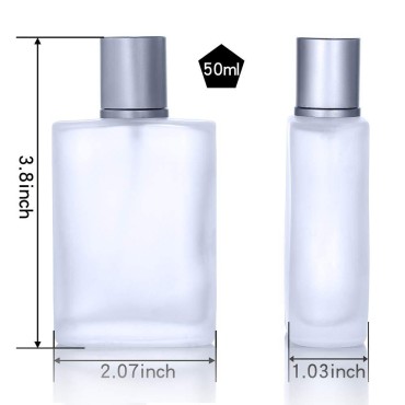 2 Pack 50ml/1.69 Oz Empty Frosted Glass Spray Bott...
