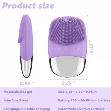 MEGAN Facial Cleansing Brush,USB Rechargeble Elect...