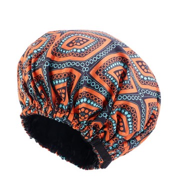 kungerlly 2 PCS Satin Bonnet for Sleeping Silk Bonnet Ankara Bonnet for Women Sleep Cap for Curly Natura Hair Adjustable Jumbo Braid Bonnet Hairdressing Shower Cap