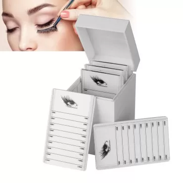 Salmue 10 Layers Eyelash Extension Storage Box Makeup Cosmetic Eye Lashes Case Organizer, False Eyelash Display Holder Case Makeup Organizer