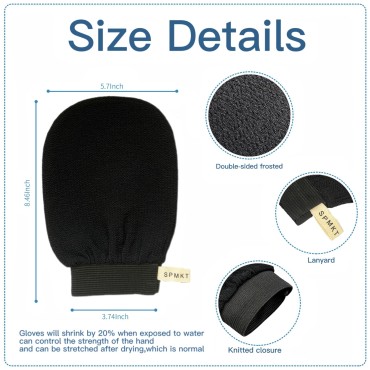 Exfoliating Glove 3pc, Korean Exfoliating Mitt Vis...