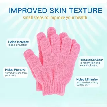 ATB 4 Pairs Exfoliating Gloves - Premium Scrub Was...