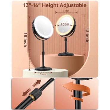 Benbilry Lighted Makeup Mirror with 10X Magnificat...