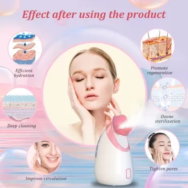 AUSSEN Facial Steamer,Nano Ionic Hot Mist Face Ste...