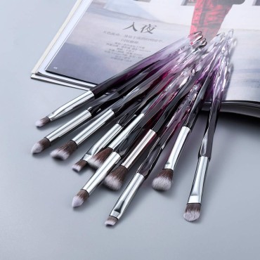 Kingtree Eyeshadow Makeup Brushes, 10PCS Crystal B...