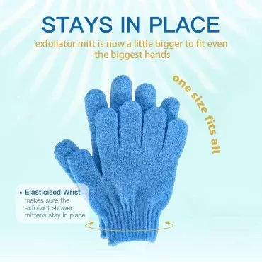 8 PCS ROTOPATA Deep Exfoliating Bath Gloves Mitt w...