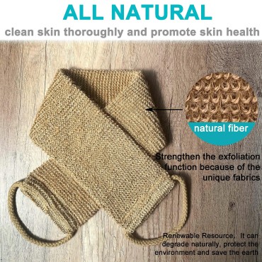 Large Natural Exfoliating Hemp Back Scrubber for S...