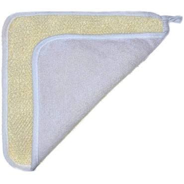 3 pcs/Set Soft Weave Home Spa Exfoliating Face and Body Wash Cloths, Dual-Sided with Exfoliating Scrub and Soft Terry Cloth - Shower Scrubber - Remove Dead Skin - Great for Skin Care in The Bath
