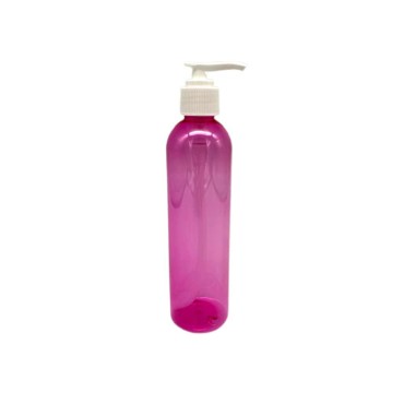 12 Pack - 8 oz - Pink Cosmo Plastic Bottles - Whit...