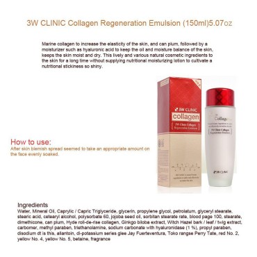 3W Clinic Collagen Regeneration Emulsion -150 ml...