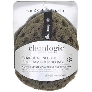 Clean Logic Charcoal Infused Sea Foam Body Sponge ...