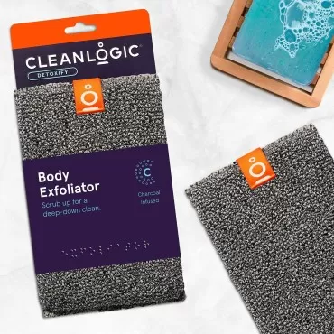 Cleanlogic Detox Purifying Charcoal Body Scrubber,...