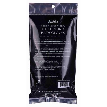 Clean Logic Detox Charcoal Exfoliating Bath Glove,...