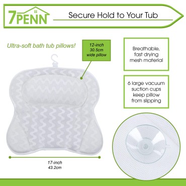 7Penn Spa Bath Tub Pillow Head Rest - Hot Tub and ...