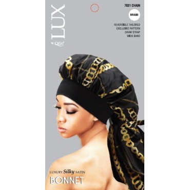 LUX by Qfitt SILK PATTERN BONNET (BRAID, CHAIN)...