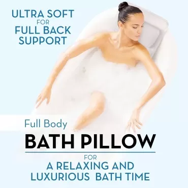 Full Body Bath Pillow, Luxury Bathtub (22 Suction ...
