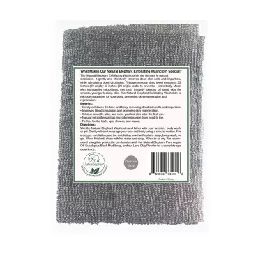 Natural Elephant Exfoliating Washcloth Charcoal Gr...