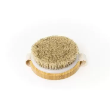 ENMARIE Round Dry Skin Brush- Improves Skin Health- Removes Dull Dry Skin- with Medium-to-Firm Strength Natural Bristle