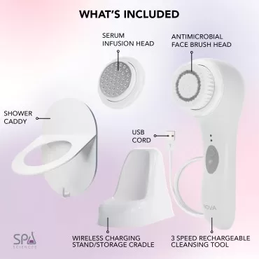 Spa Sciences - NOVA - Sonic Cleansing Brush with B...